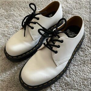 Dr. Martens White Leather Shoes
